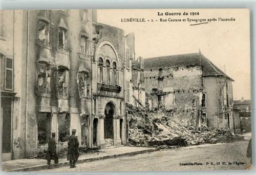 Luneville Zerstörtes jüdisches Gotteshaus in der Rue Castara Synagoge 1914