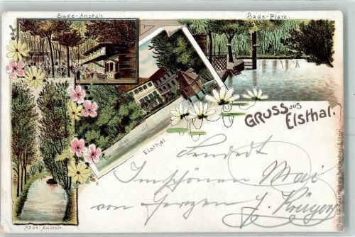 Elsthal 1899 Bade-Anstalt Elsthal Bade-Platz