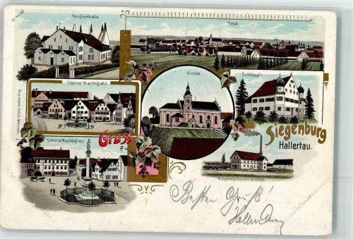 Siegenburg Schlöß'l Oberer Marktplatz Hopfenhalle Hopfenpräparir-Anstalt