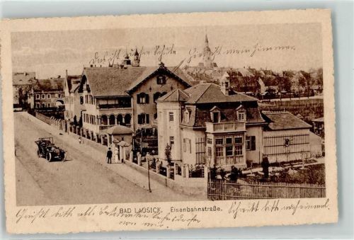 Bad Lausick Eisenbahnstraße Villen Bahnpoststempel
