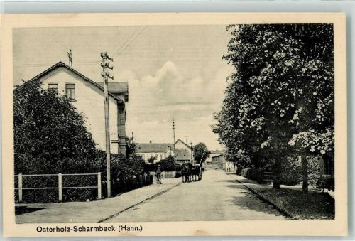 Scharmbeck Bahnübergang Schranke Pferdefuhrwerk