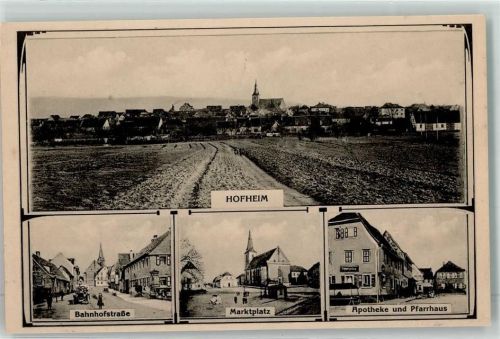 Hofheim Bahnhofstraße Marktplatz Apotheke Pfarrhaus