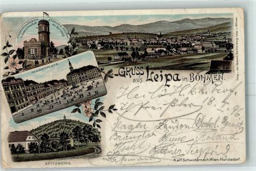 Ceska Lipa Kronprinzessin Stefanie-Turm Marktplatz Spitzberg