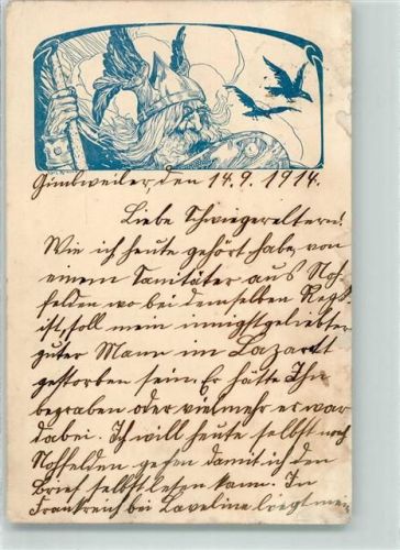 Schild Feldpost WK I G. P. C. Oberstein Geprüft und zu befördern Germane 1914