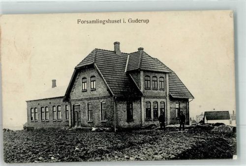 Augustenburg 1908 Bahnpost Sonderburg Norburg Zug 7 15.8.08 Forsamlingshuset Guderup