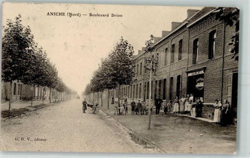 59580 Aniche 1913 - Boulevard Drion Warenhandlung AK