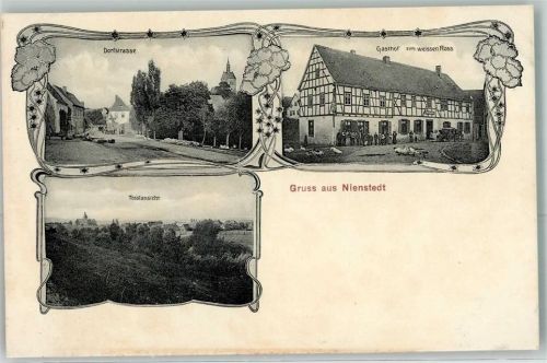Nienstedt Dorfstraße Gasthaus zum weissen Ross Gruss