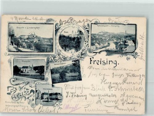 85354 W8050 Freising , Oberbay 1897 - Mariensäule Dom Weihenstephan Wieskirche