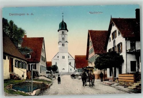 89547 W7929 Dettingen am Albuch - Marktplatz Postkutsche
