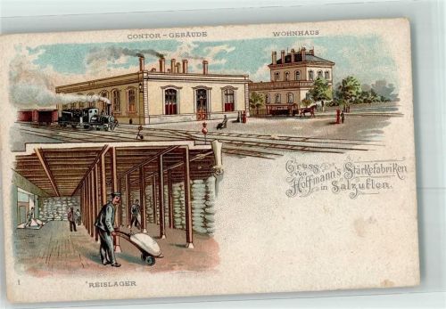 Bad Salzuflen Contor Gebäude Wohnhaus Reislager Eisenbahn Dampflokomotive Nr 1