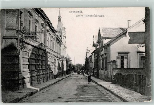 Grünstadt 1915 Obere Bahnhofstraße Bank