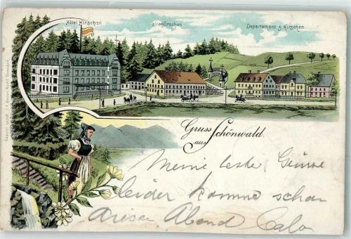 Schönwald 1900 Hotel Hirschen Tracht