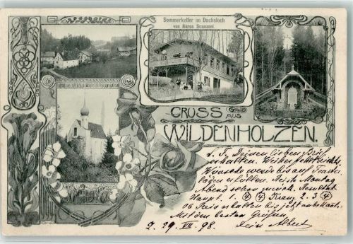 85567 W8018 Wildenholzen b München 1898 - Sommerkeller im Dachsloch von Baron Scanzoni