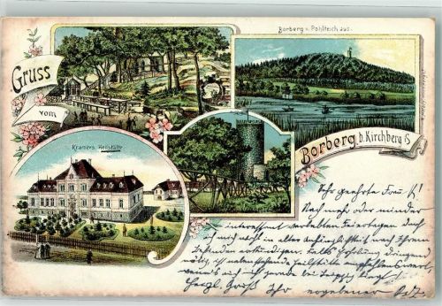 Kirchberg 1903 Aussichtsturm Borberg Heilstätte Kramer