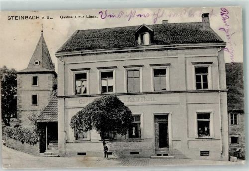 Steinbach 1911 Gasthaus Zur Linde Adolf Harth