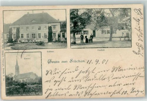 14552 O1501 Stücken 1901 - Schloss Gasthaus Kirche