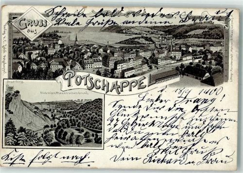 01705 O8210 Potschappel 1900 Lithographie Plauen'schen Grund