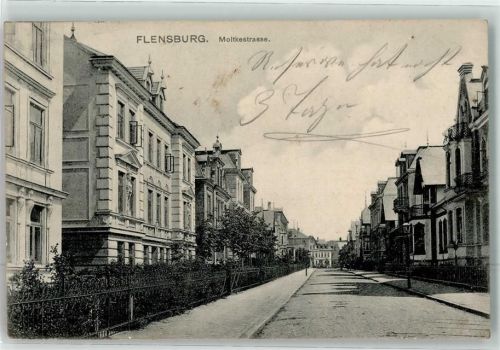 24937 W2390 Flensburg 1906 - Moltkestraße Villen