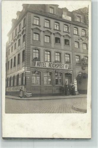 Mainz Hotel Reichspost Ort handschriftlich
