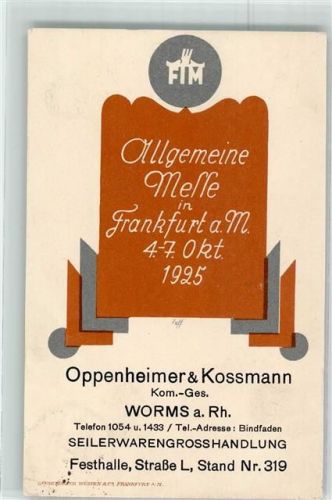 Frankfurt Frankfurter Internationale Herbstmesse 1925