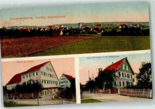 Zwerenberg Gasthaus Zum Lamm Geschäftshaus W. Hammann