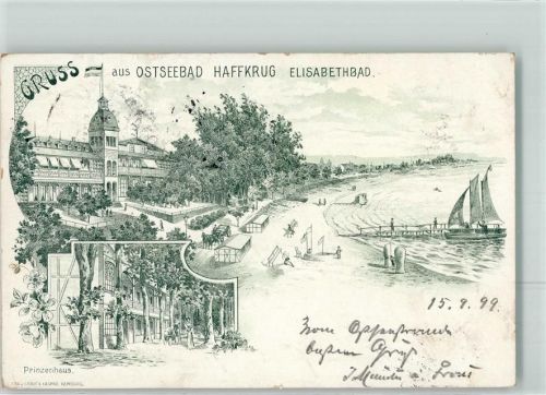 Haffkrug 1899 Vorläufer Elisabethbad Strand Prinzenbad