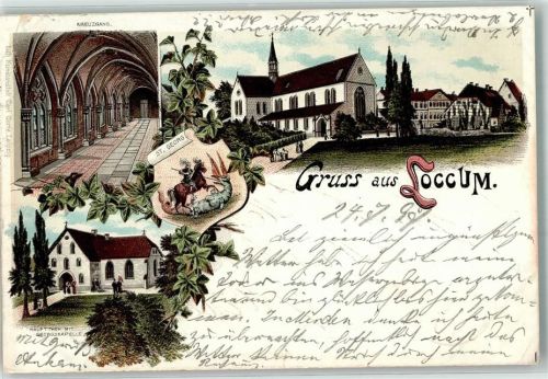 Loccum 1897 Wappen St. Georg Kloster Kreuzgang Georgskapelle