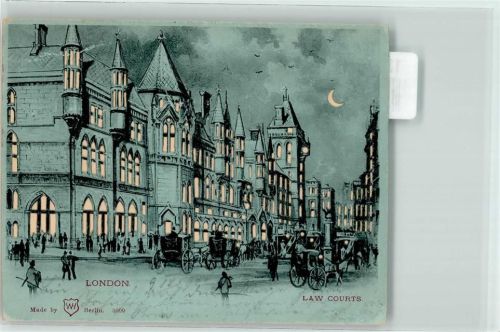 London 1901 Law Courts Kutschen