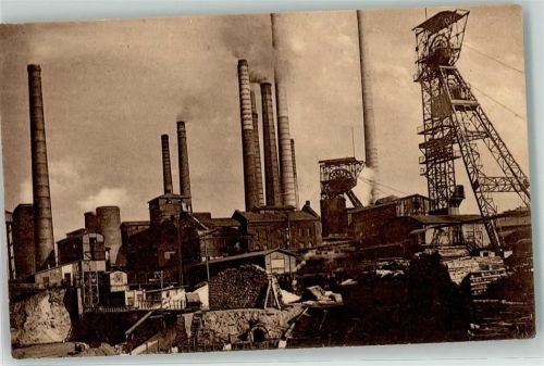 Essen Zeche Victoria Mathias und R.W.E. Förderturm Bergbau