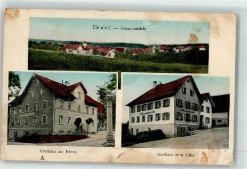 Heudorf 1918 Gasthaus zur Krone Gasthaus zum Adler