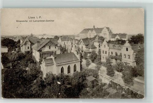 Lissa 1915 Villenviertel m. Lehrerinnen-Seminar