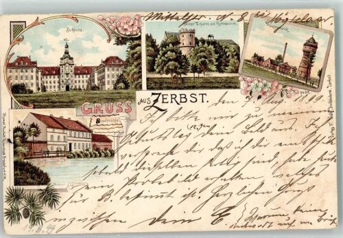Zerbst 1899 Wasserwerk Alter Turm Gymnasium Buschmühle