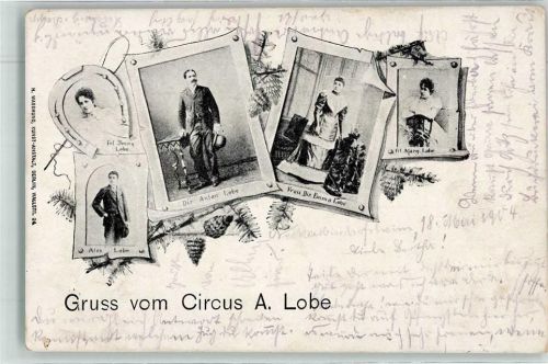 1904 Circus Familie A. Lobe AK