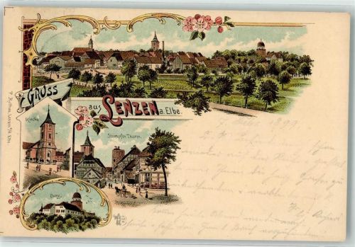 Lenzen 1899 Stumpfer Turm Burg Kirche
