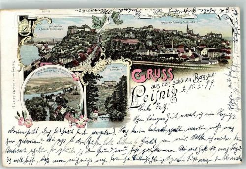 Leisnig 1899 Muldenthal Schloss Mildenstein Hotel Belvedere