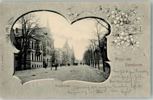 24534 W2350 Neumünster , Holst 1902 Passepartout Grossflecken