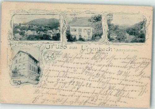 69198 W6905 Ursenbach 1903 Gebrauchsspuren Gasthaus Lietoner Waldtal Schule