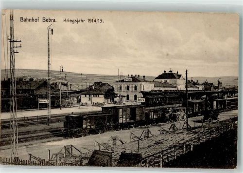 Bebra Bahnhof Bebra Guterwagen Fuhrwerk Kriegsjahr 1914/15 WK I