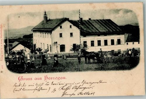 Herzogau 1898 Herzogau Picknickwiese Kutsche