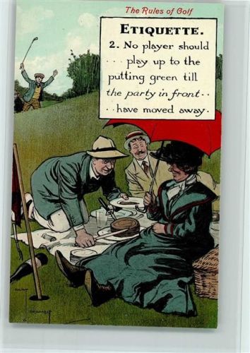 The Rules of Golf, Etikette Nr. 2, gute Erhaltung AK