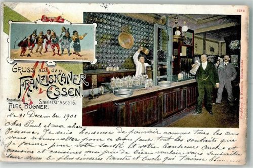 Essen Gasthaus Franzikaner Steelerstraße 16 Gastraum Zapftresen Zwerge