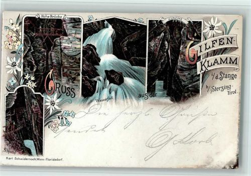 Vipiteno 1897 Gruss aus - Gilfen Klamm , gute Erhaltung AK