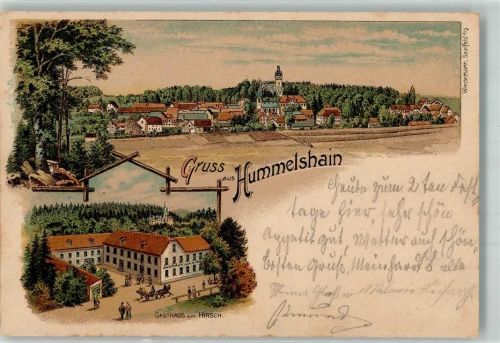 Hummelshain 1902 Gasthaus zum Hirsch
