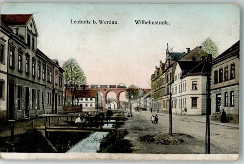 Leubnitz 1908 Wilhelmstraße Bahnviadukt