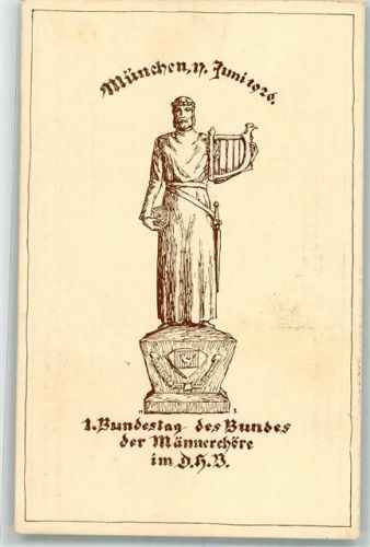 München 1. Bundestag der Bundes Männerchöre 1926 Lyraspieler