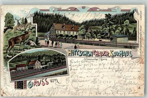 Lautenthal 1900 Hüttschenthaler Kurhaus Hirsch