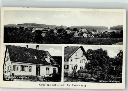 Erbisreute Gasthaus zur Germania Gärtnerei Dörflinger