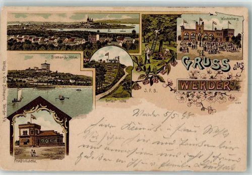 Werder 1898 Bismarck-Höhe Gerlachhöhe Friedrichshöhe Wachtelberg