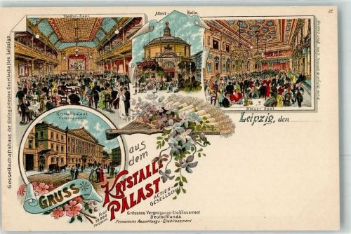 Leipzig Gasthaus Etablissement Krystallpalast Theater Saal Blauer Saal Albert-Halle Fächer