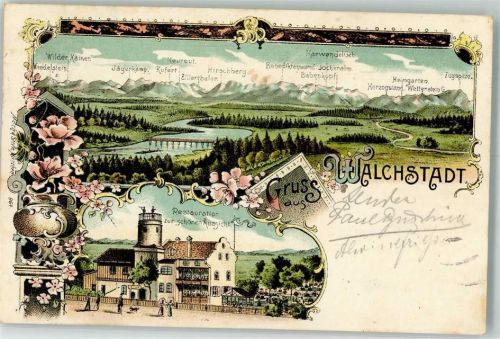 Walchstadt 1898 Gasthaus zur schönen Aussicht Karwendel Gebirge